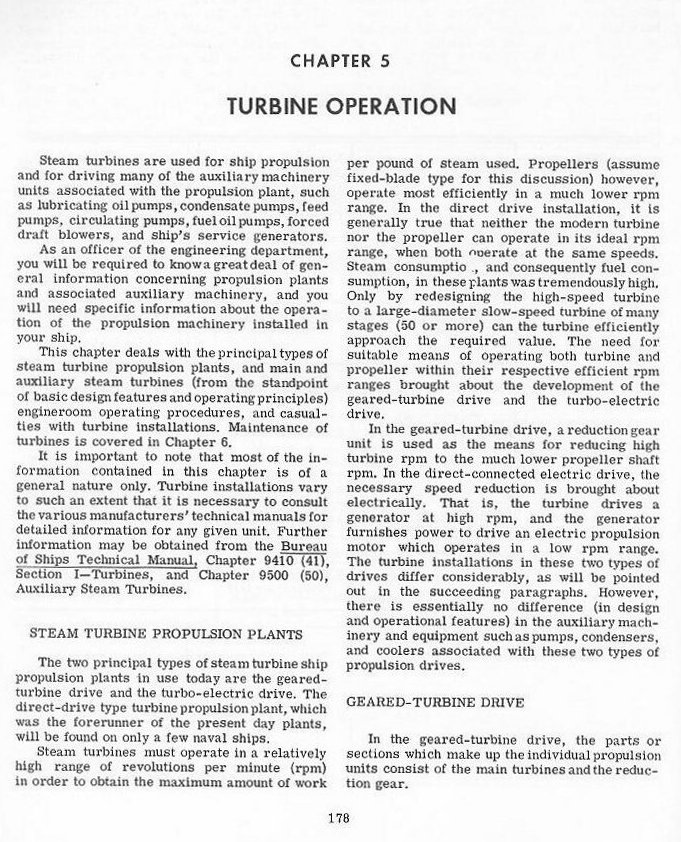 turbine operation